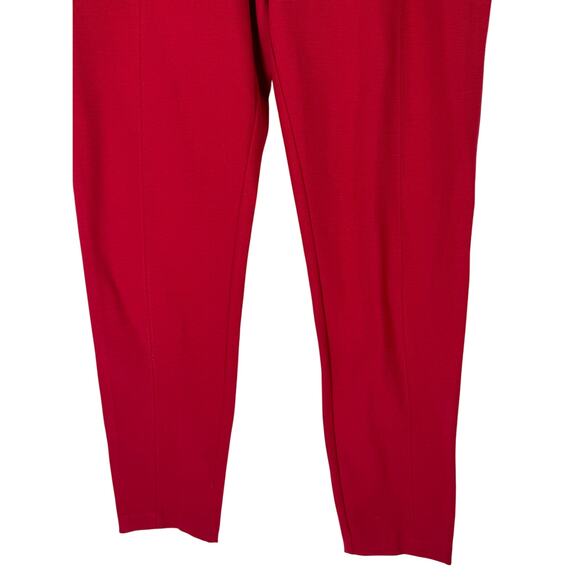 INC Glam Red High Waist Stretch To Ankle Skinny Pants Bottoms Size 16 - Picture 3 of 9
